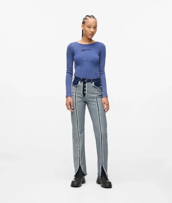 Inside-out rechte jeans