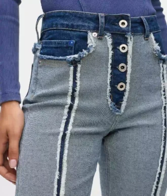 Inside-out rechte jeans