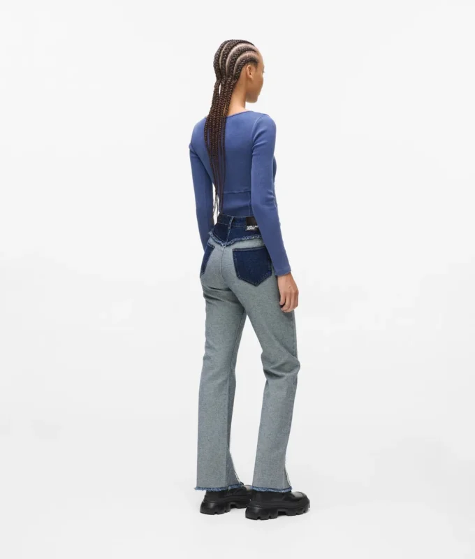 Inside-out rechte jeans