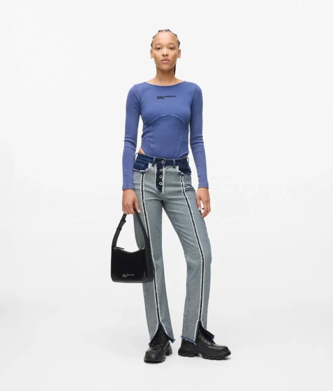 Inside-out rechte jeans