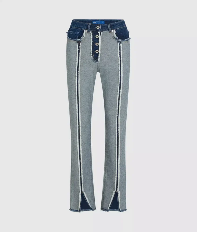 Inside-out rechte jeans