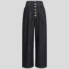 JEANS MET KNOPEN EN WIJDE PIJPEN