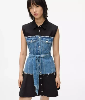 Jurk met denim lijfje