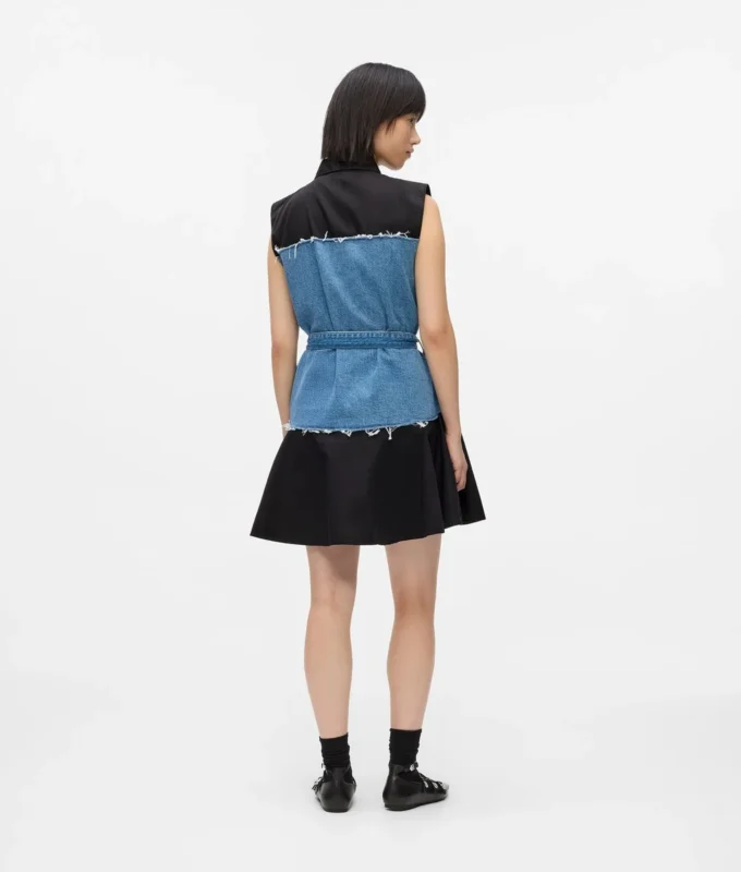 Jurk met denim lijfje