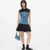 Jurk met denim lijfje
