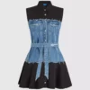 Jurk met denim lijfje