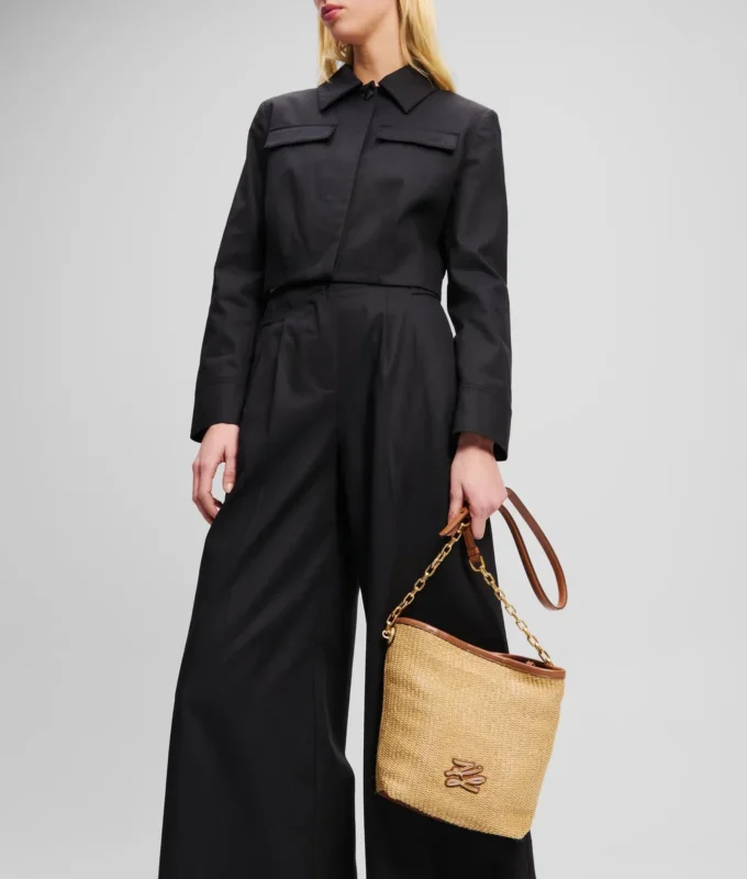 K/Autograph geweven kleine bucket bag
