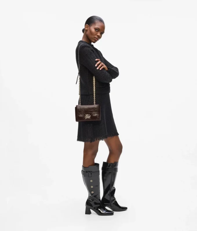 K/Autograph glanzende crossbodytas