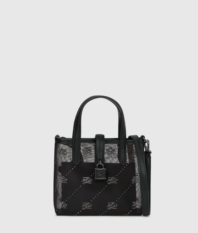 K/Autograph handtas met hangslot en strass