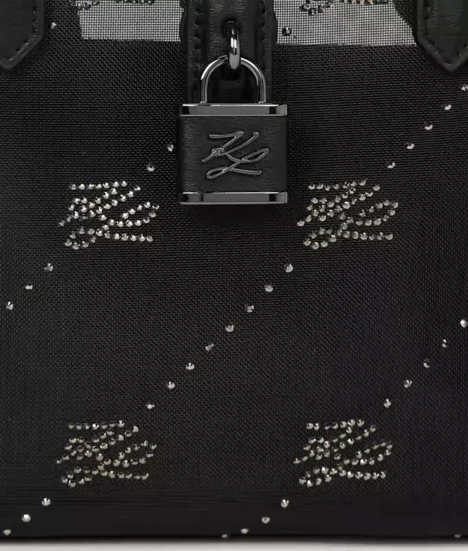 K/Autograph handtas met hangslot en strass