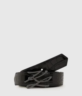 K/Autograph riem met krokodillenprint