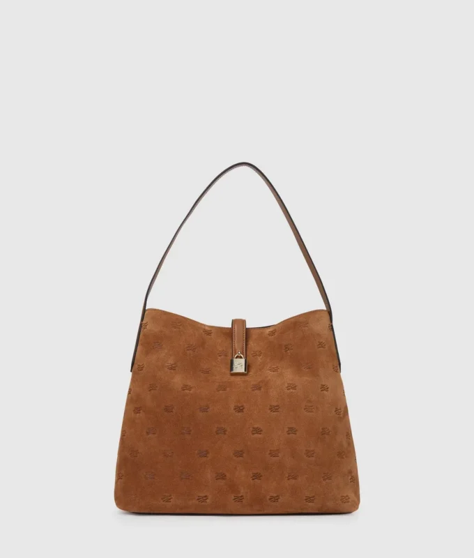 K/Autograph suède hobo-tas met hangslot