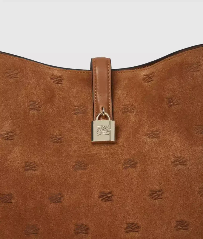 K/Autograph suède hobo-tas met hangslot