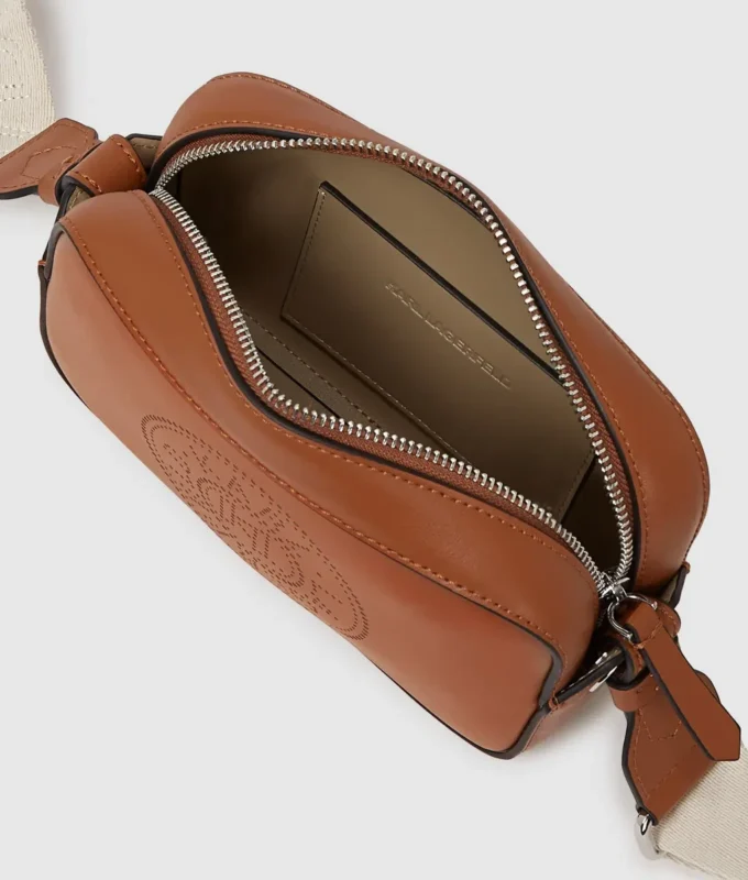 K/CIRCLE PERFORATED CROSSBODY BAG