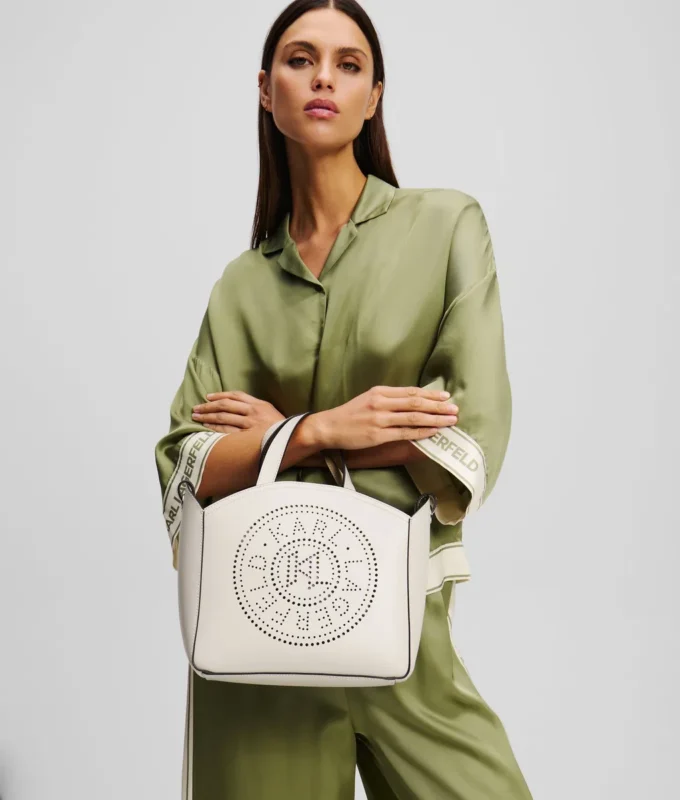 K/CIRCLE PERFORATED SMALL TOTE BAG