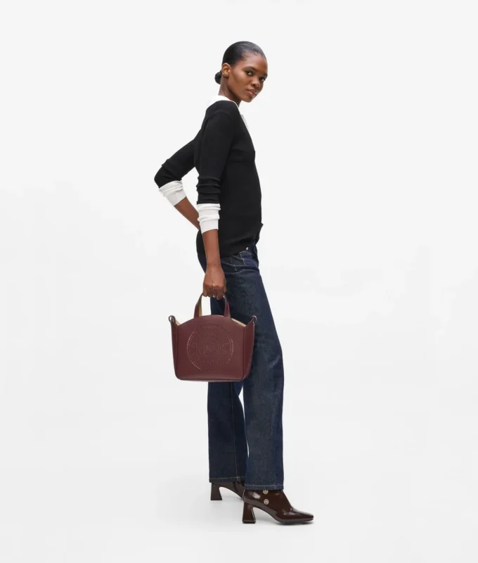 K/CIRCLE PERFORATED SMALL TOTE BAG