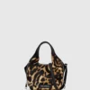 K/Hardware mini-tote bag met luipaardprint