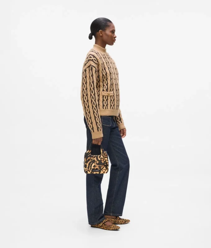 K/Hardware mini-tote bag met luipaardprint