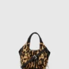 K/Hardware mini-tote bag met luipaardprint