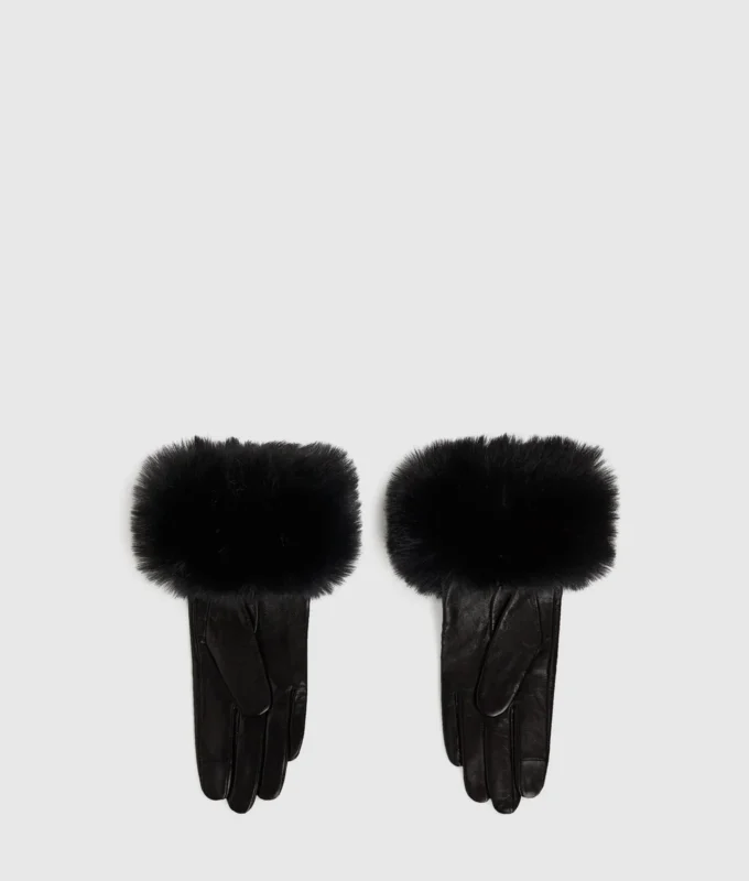 K/Signature handschoenen van imitatiebont