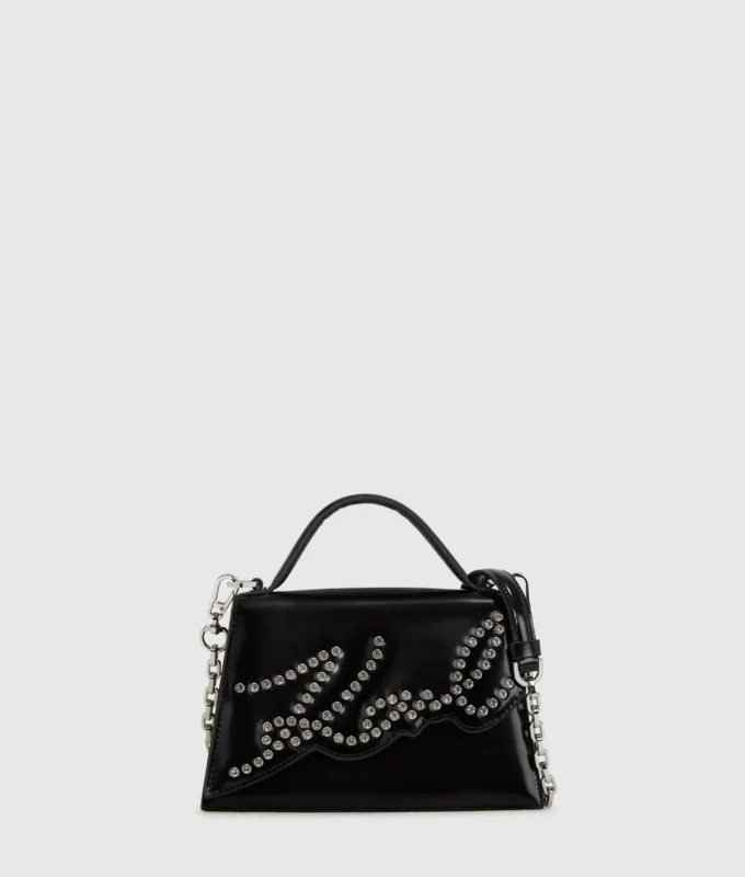 K/Signature kleine crossbodytas met studs