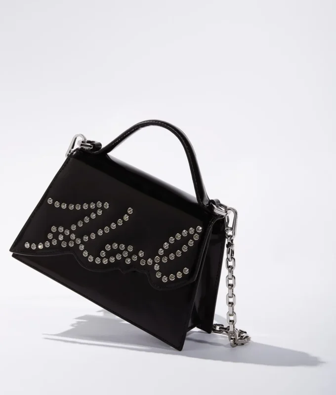 K/Signature kleine crossbodytas met studs