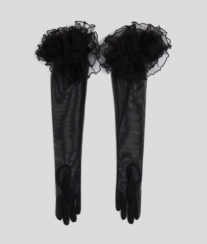 K/SIGNATURE LANGE HANDSCHOENEN MET RUFFLES