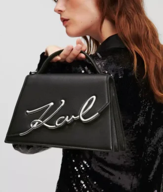 K/SIGNATURE MEDIUM CROSSBODY TAS