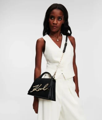 K/SIGNATURE MEDIUM CROSSBODY TAS