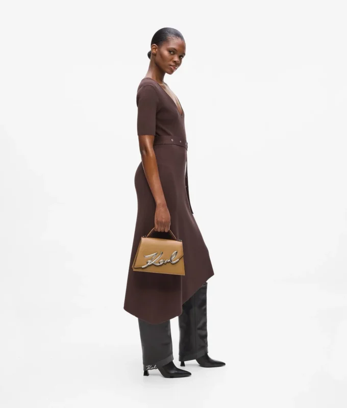 K/SIGNATURE MEDIUM CROSSBODY TAS