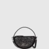 K/Signature ronde crossbodytas met pailletten