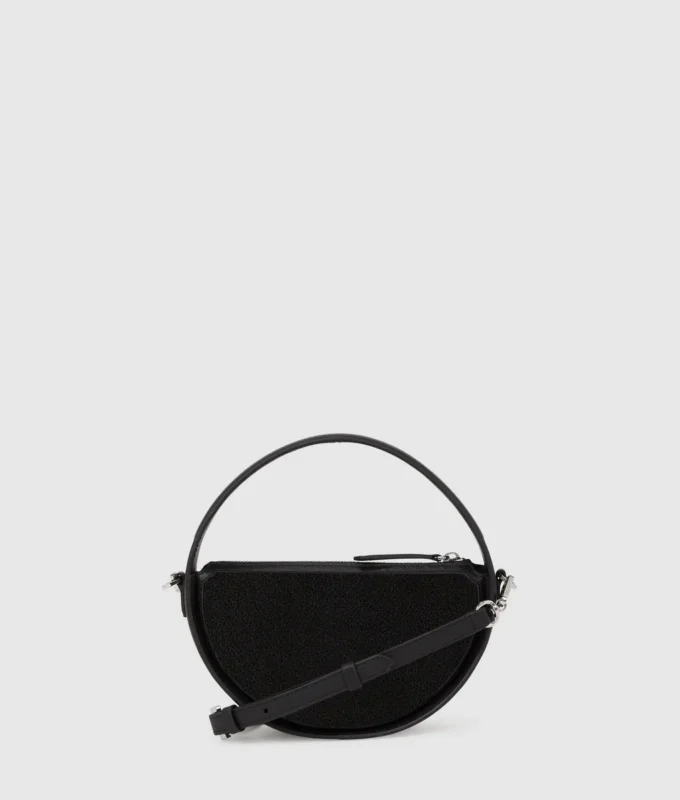 K/Signature ronde crossbodytas met pailletten