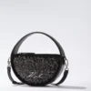 K/Signature ronde crossbodytas met pailletten