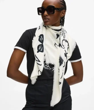 K/Signature sjaal met all-over print