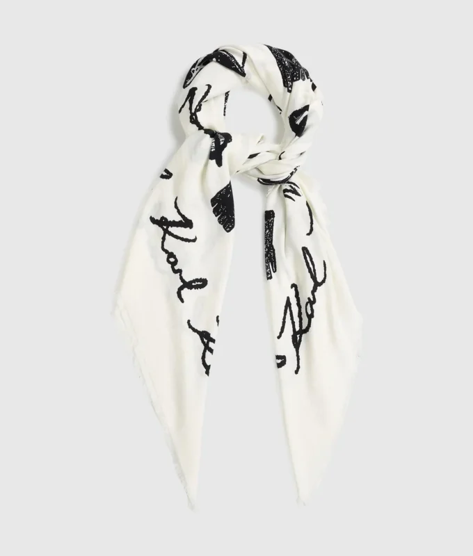K/Signature sjaal met all-over print