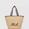 K/Signature strandtas met geschulpte rand