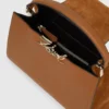 K/Signature suède handtas met handvat