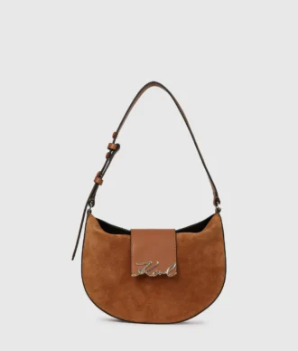 K/Signature suède moon bag