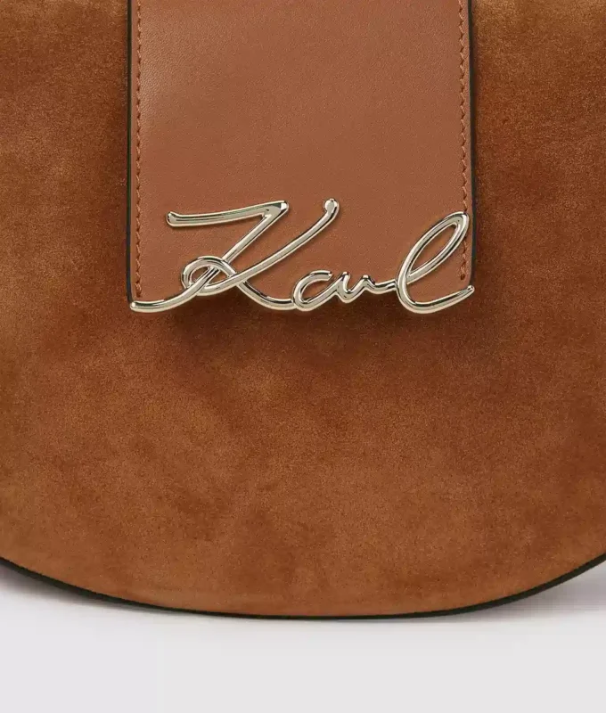 K/Signature suède moon bag