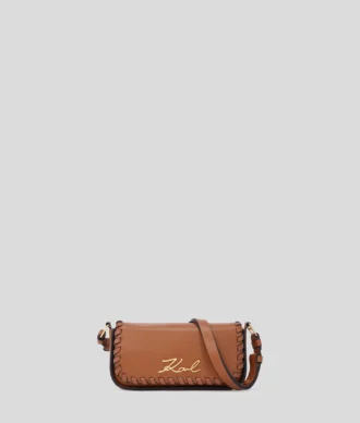 K/SIGNATURE WHIPSTITCH CROSSBODY TAS