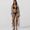Kaftan met waaierprint