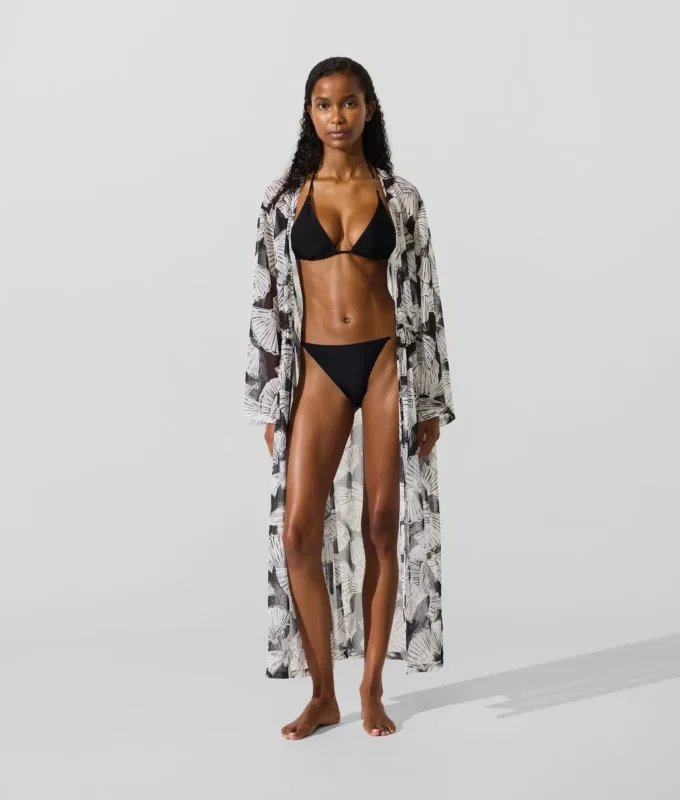 Kaftan met waaierprint