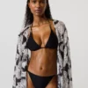 Kaftan met waaierprint