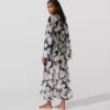 Kaftan met waaierprint