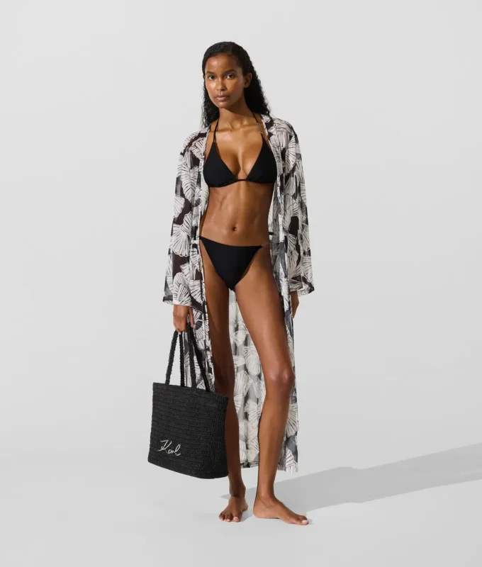 Kaftan met waaierprint