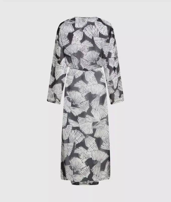 Kaftan met waaierprint