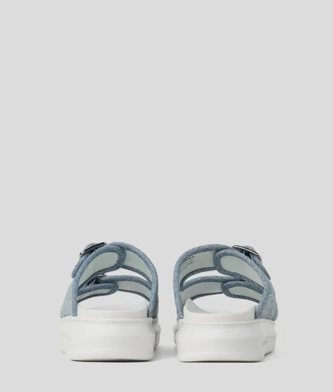 KAPRI DENIM RHINESTONE SANDALEN