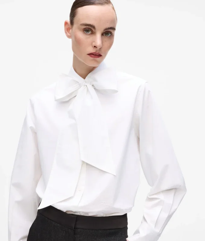 Karl DNA-shirt met strikdetail