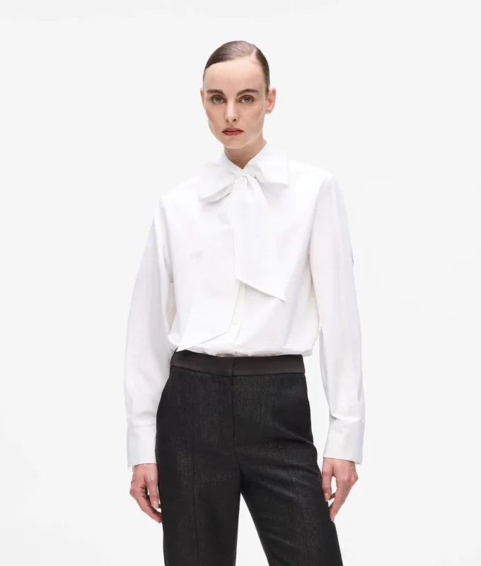 Karl DNA-shirt met strikdetail