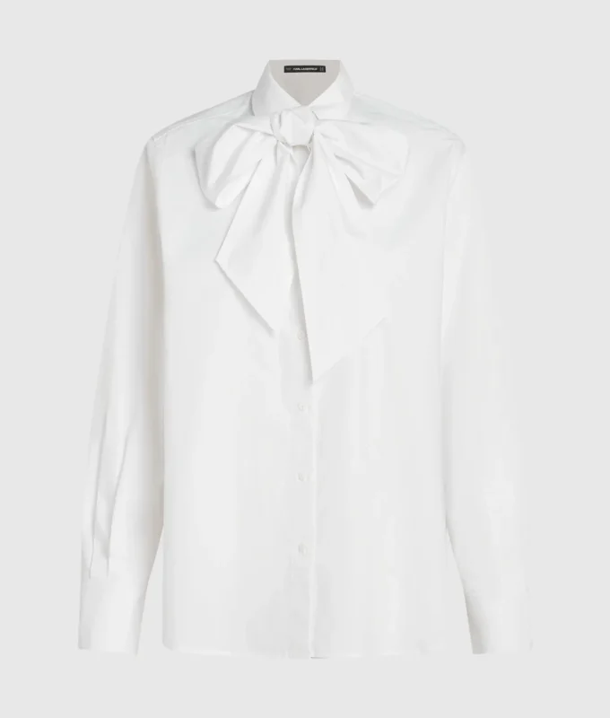 Karl DNA-shirt met strikdetail